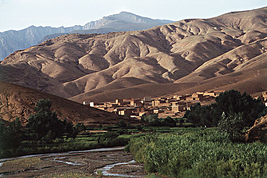 摩洛哥,乡村,风景,阿特拉斯山脉,大幅,尺寸