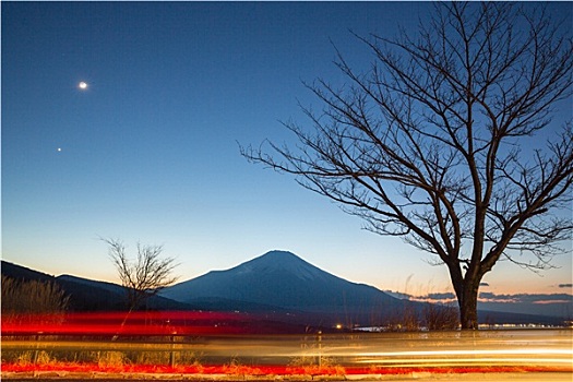 富士山,黄昏