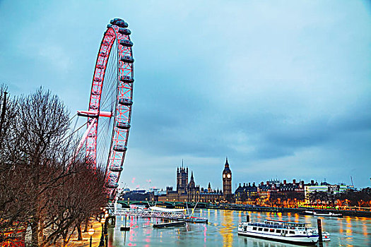 俯视,伦敦,塔,可口可乐,伦敦眼
