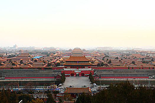 神武门,紫荆城,故宫,天安门,博物院,景山公园,中国,北京,全景,地标,传统