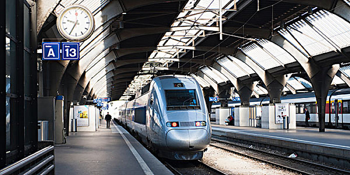乘客,站台,火车站,苏黎世,瑞士