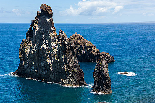 岩石构造,悬崖,海岸,马德拉岛,葡萄牙,欧洲