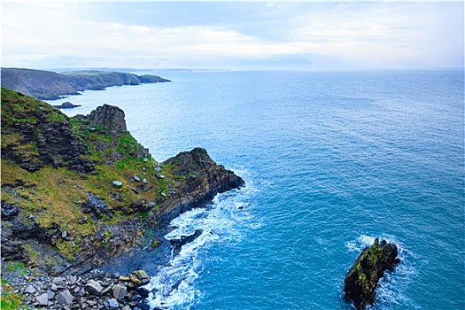 爱尔兰,风景,海岸线,大西洋海岸,科克郡