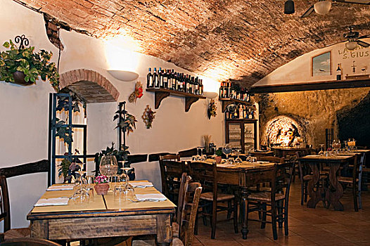 桌子,餐馆,锡耶纳,托斯卡纳,意大利,欧洲