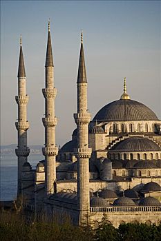 蓝色清真寺,伊斯坦布尔,清真寺,名字,围绕,区域,建造,苏丹艾哈迈德清真寺,设计