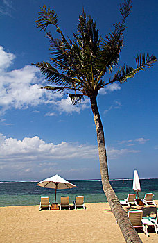 海滩,家具,沙努尔,巴厘岛