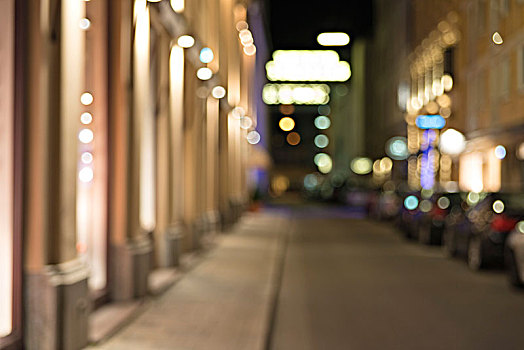 市区,小巷,慕尼黑,夜晚