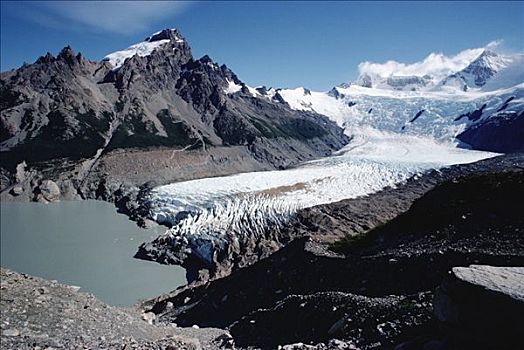 冰河,溢出,洛斯格拉希亚雷斯国家公园,阿根廷