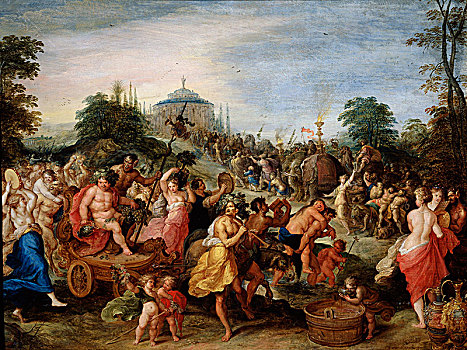 酒神,队列,17世纪,艺术家