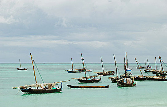 坦桑尼亚,桑给巴尔岛,传统,渔民,船,白色背景,海滩