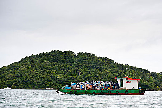 垃圾,驳船,巴西