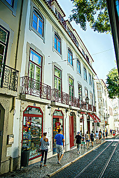 粉色,街道,里斯本,葡萄牙