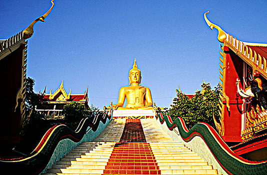 泰国,苏梅岛,岛屿,寺院,佛像