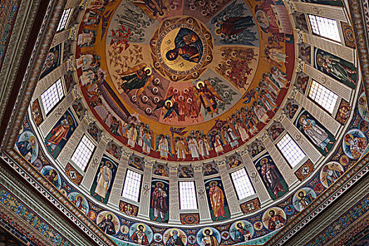 罗马尼亚,特兰西瓦尼亚,大教堂,天花板