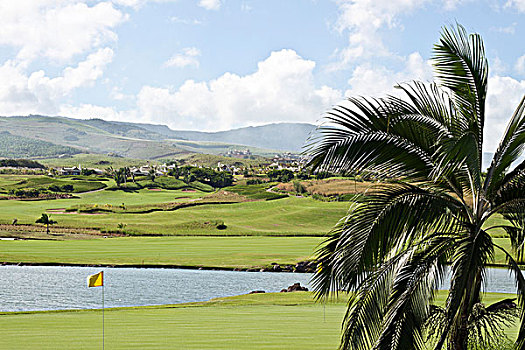 高尔夫球场,奢华,别墅,毛里求斯,非洲