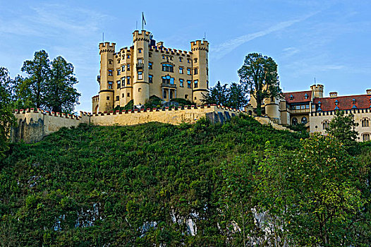 旧天鹅堡,城堡,史旺高,斯瓦比亚,巴伐利亚,德国,欧洲