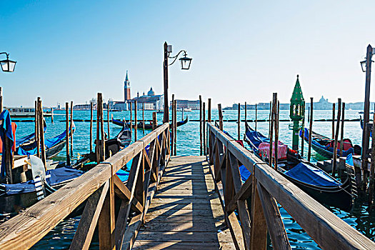 木质,码头,室外,大运河,威尼斯,意大利