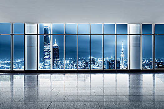 城市,天际线,上海,玻璃窗