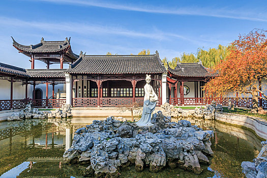 莫愁女故居园林园景,南京莫愁湖公园