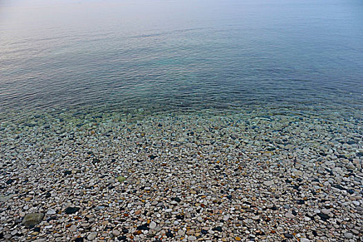 鹅卵石,海滩,阿利坎特,白色海岸,西班牙,欧洲