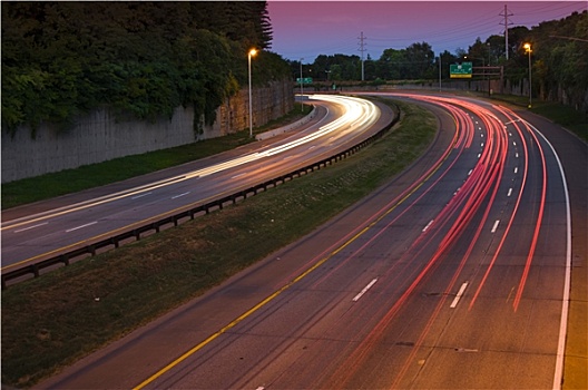 公路,黄昏