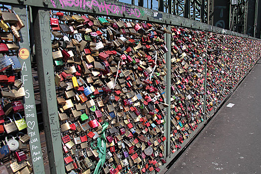 锁,喜爱,桥,莱茵河,河,科隆,北莱茵威斯特伐利亚,德国,欧洲
