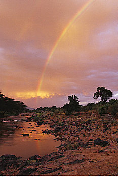 马拉河,彩虹,马赛马拉,肯尼亚