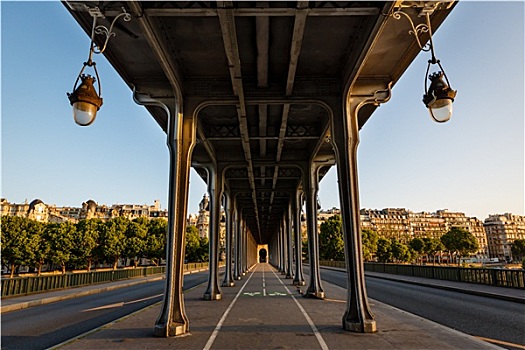桥,早晨,巴黎,法国
