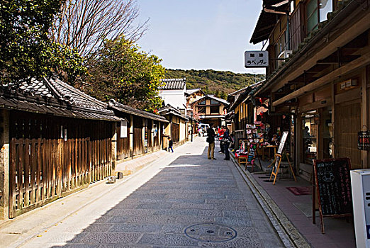 旅游,街道,老,京都,日本