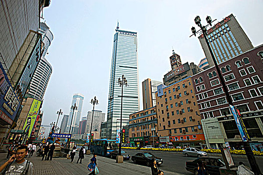 摩天大楼,中山,道路,大连,中国