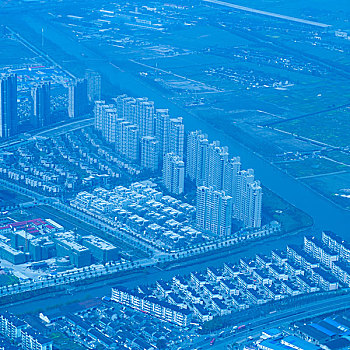 上海,风景,飞机