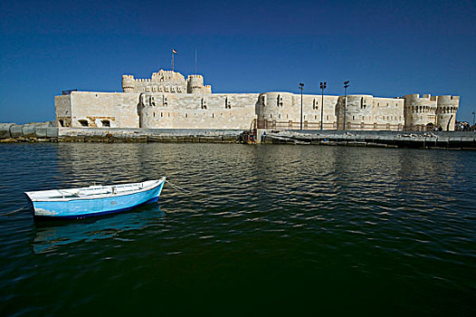 船,堡垒,地中海,亚历山大,埃及