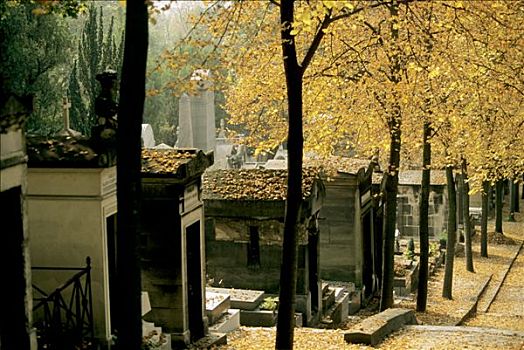 法国,巴黎,拉雪兹神父公墓,墓地,小路