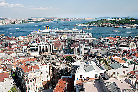 博斯普鲁斯海峡,加拉达塔,伊斯坦布尔,土耳其