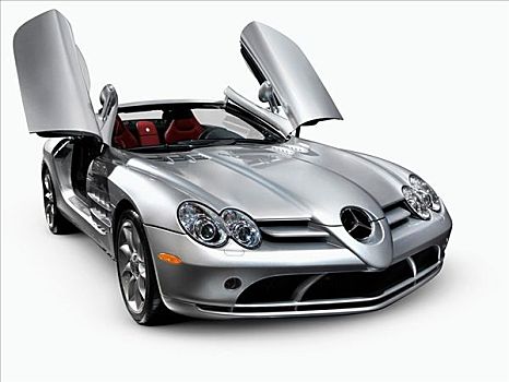 奔馳,敞蓬車,跑車,隔絕,剪影