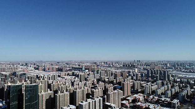 河北省石家庄市城市雪景