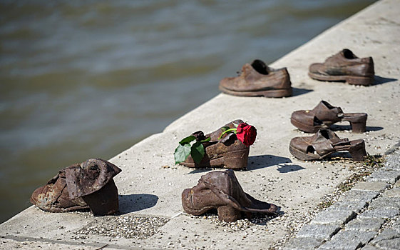 铁,鞋,纪念,犹太,人,二战,布达佩斯