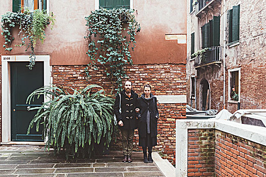 头像,情侣,院落,威尼斯,意大利