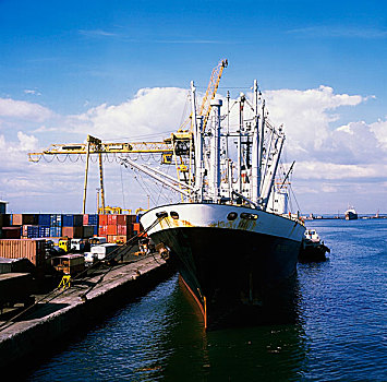 货船,港口,科伦坡,斯里兰卡