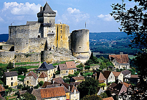 中古的城堡,卡梭诺德,佩里戈尔,法国,欧洲