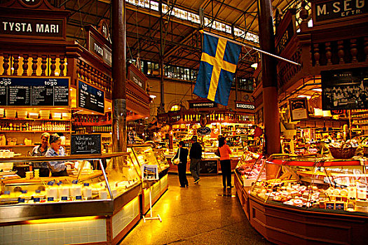 瑞典,斯德哥尔摩,食品市场,中心