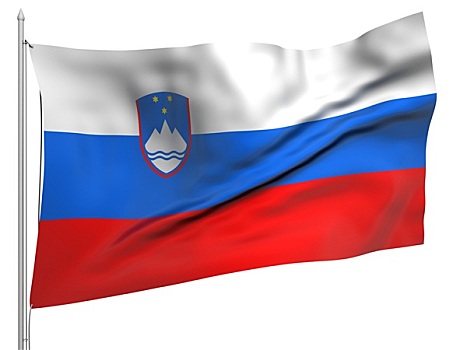 飞,旗帜,斯洛文尼亚,国家
