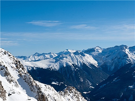 滑雪,区域,阿尔卑斯山