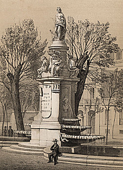 阿波罗,喷泉,四季,建筑,1780年