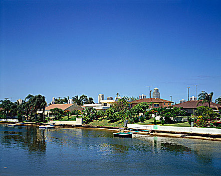 房子,运河,黄金海岸,澳大利亚