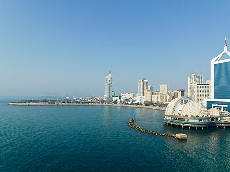 山东省青岛市海滨航拍图片