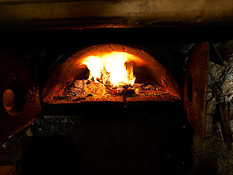 木头,烤炉