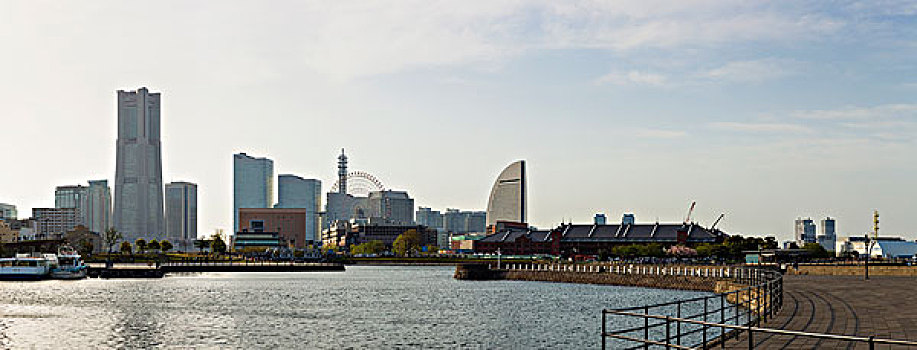 码头,港口,横滨,天际线,神奈川,日本