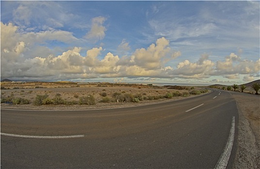 长,空,沙漠公路