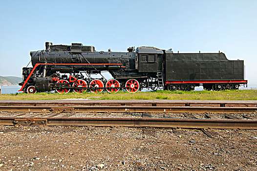 列车,铁路,贝加尔湖,伊尔库茨克,区域,西伯利亚,俄罗斯联邦,欧亚大陆